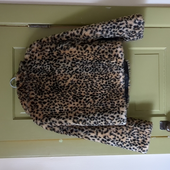 Leopard Jacket American Eagle M Statement Teddy Streetwear Sherpa Faux Fur Grung - Picture 7 of 11